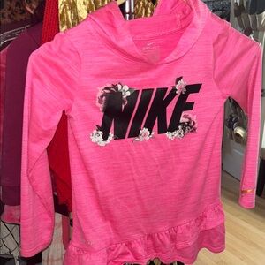 Nike Kids Pink Floral Long Sleeve Tee